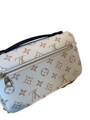 Louis Vuitton Pochette Métis East West - Monogram Empreinte Leather (Beige / Dune)