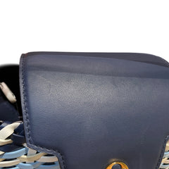 Louis Vuitton Capucines BB Woven Leather Handbag - Blue/White Tricolor (26cm)