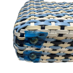 Louis Vuitton Capucines BB Woven Leather Handbag - Blue/White Tricolor (26cm)