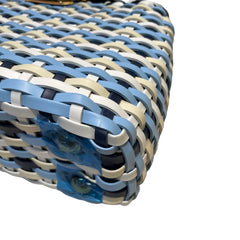 Louis Vuitton Capucines BB Woven Leather Handbag - Blue/White Tricolor (26cm)