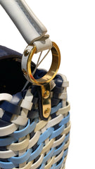 Louis Vuitton Capucines BB Woven Leather Handbag - Blue/White Tricolor (26cm)