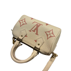 Louis Vuitton Nano Speedy - Bicolor Monogram Empreinte (Cream / Pink)