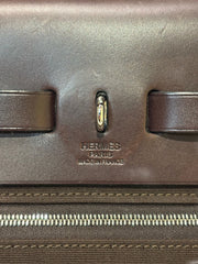 Hermès Herbag Zip 31 - Chocolate / Ebene Canvas & Leather (The "Casual Kelly")