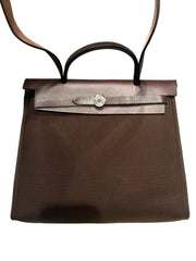 Hermès Herbag Zip 31 - Chocolate / Ebene Canvas & Leather (The "Casual Kelly")