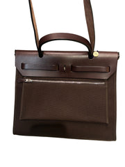 Hermès Herbag Zip 31 - Chocolate / Ebene Canvas & Leather (The "Casual Kelly")