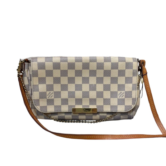 Louis Vuitton Favorite MM Damier Azur Crossbody Bag with Gold Chain