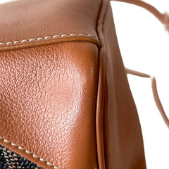 Goyard Saigon Mini Structured Bag - Black & Tan Goyardine (Full Set)