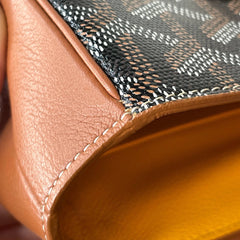 Goyard Saigon Mini Structured Bag - Black & Tan Goyardine (Full Set)