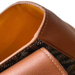 Goyard Saigon Mini Structured Bag - Black & Tan Goyardine (Full Set)