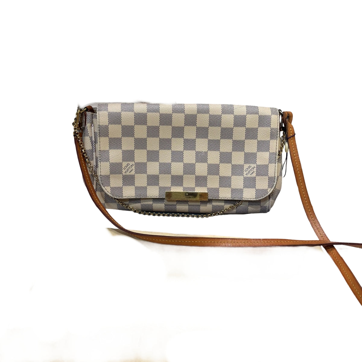 Louis Vuitton Favorite MM Damier Azur Canvas Crossbody Bag
