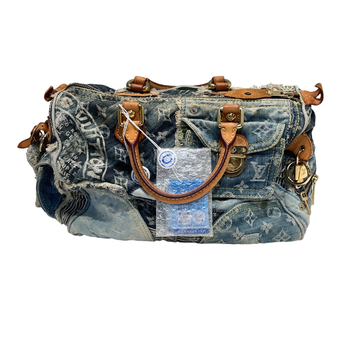 Louis Vuitton Limited Edition 2007 Monogram Denim Patchwork Speedy 30 Bag