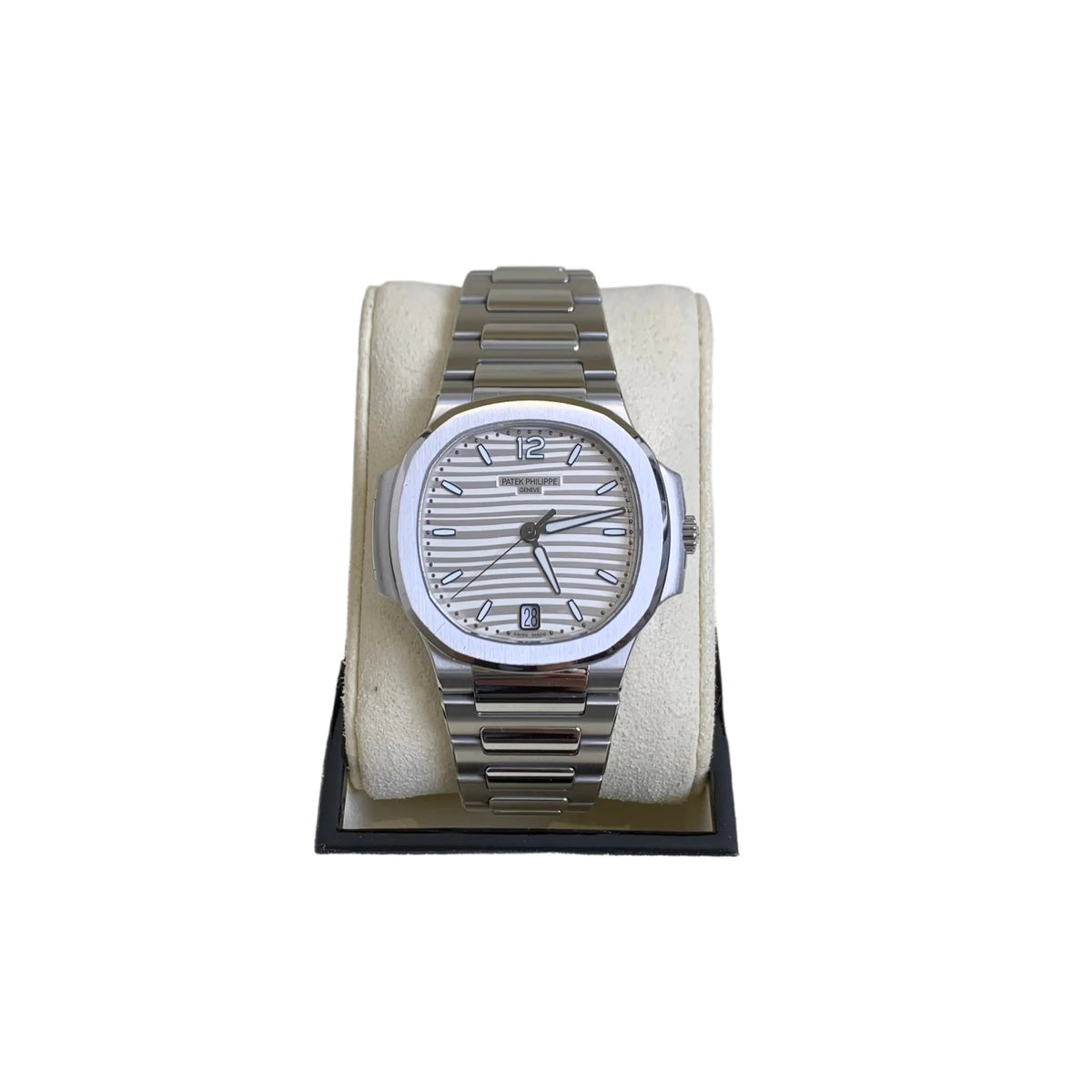 Patek Philippe Nautilus 7118/1A-010 | Silvery Opaline White Dial | 35.2mm Automatic | Full Set (Box & Papers)
