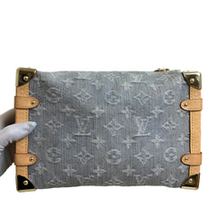 Louis Vuitton Side Trunk MM - Monogram Jacquard Denim (Washed Grey) - Gold Hardware