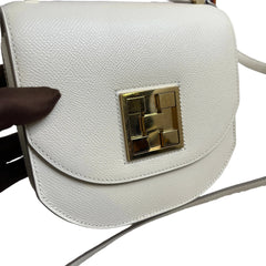 Hermès Mini Mosaic in Milk White with Gold Hardware