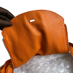 Hermès Lindy 34 in Orange Taurillon Clemence with Silver Hardware