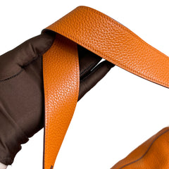 Hermès Lindy 34 in Orange Taurillon Clemence with Silver Hardware