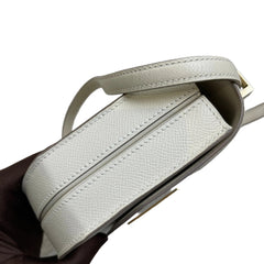 Hermès Mini Mosaic in Milk White with Gold Hardware