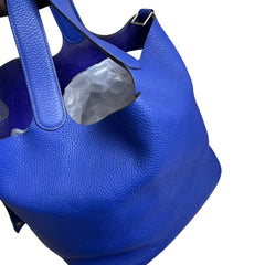 Hermès Picotin 26 in Electric Blue with Silver Hardware