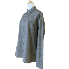 Hermès Grey Allover Print Long-Sleeve Shirt Size 41