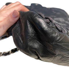 Vintage Attitude Classic: CHANEL Black Waxed Leather Airport CF Bag