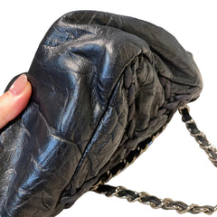 Vintage Attitude Classic: CHANEL Black Waxed Leather Airport CF Bag