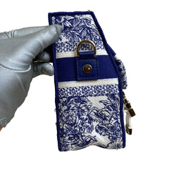 Dior Camp Small Blue Embroidered Crossbody Bag