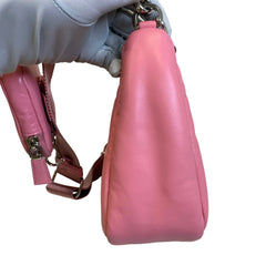 Soft Statement Piece: Prada Geranium Pink Leather Re-Edition 2005 Hobo 3-in-1