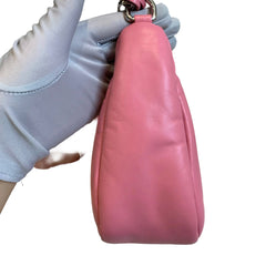 Soft Statement Piece: Prada Geranium Pink Leather Re-Edition 2005 Hobo 3-in-1