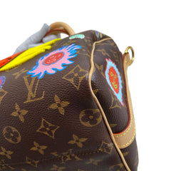 Louis Vuitton x Yayoi Kusama Speedy 25 Bandoulière - "Faces" Monogram - Microchip