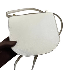 Hermès Mini Mosaic in Milk White with Gold Hardware