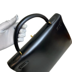 Enduring Icon: Hermès Kelly 32 in Black Box Leather with Gold Hardware