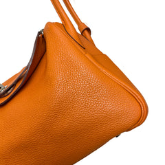 Hermès Lindy 34 in Orange Taurillon Clemence with Silver Hardware