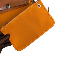 Hermès Herbag 31 in Orange with Silver Hardware