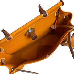 Hermès Herbag 31 in Orange with Silver Hardware