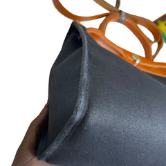 Hermès Herbag 31 in Black Canvas and Leather with Silver Hardware