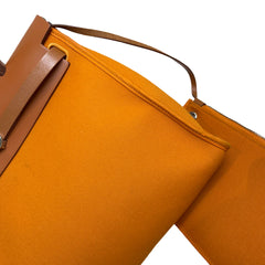 Hermès Herbag 31 in Orange with Silver Hardware