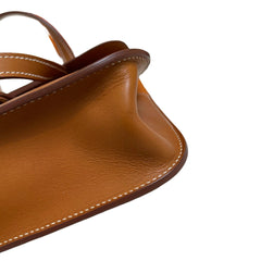 Hermès Halzan Mini in Saddle Leather with Silver Hardware