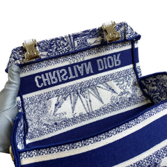 Dior Camp Small Blue Embroidered Crossbody Bag