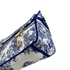 Dior Camp Small Blue Embroidered Crossbody Bag
