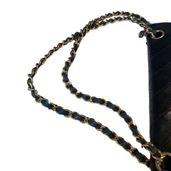 Timeless Vintage Icon: CHANEL Black & Gold CF Chain Bag