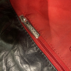 Vintage Attitude Classic: CHANEL Black Waxed Leather Airport CF Bag