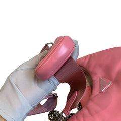 Soft Statement Piece: Prada Geranium Pink Leather Re-Edition 2005 Hobo 3-in-1